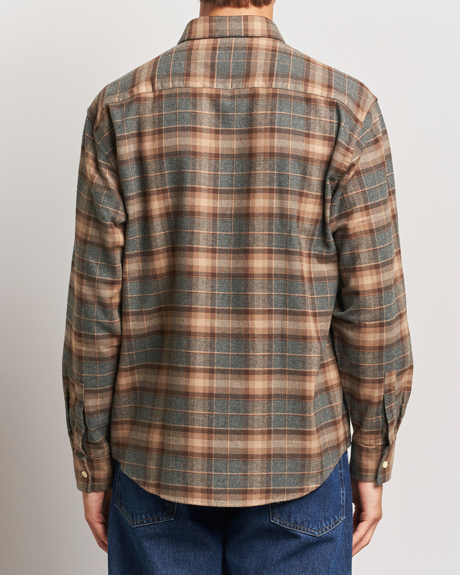 Heren | Overhemden | NN07 | Deon Flannel Checked Shirt Rust Red