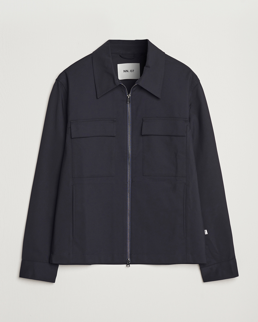 Heren | Overhemden | NN07 | Alban Overshirt Navy Blue