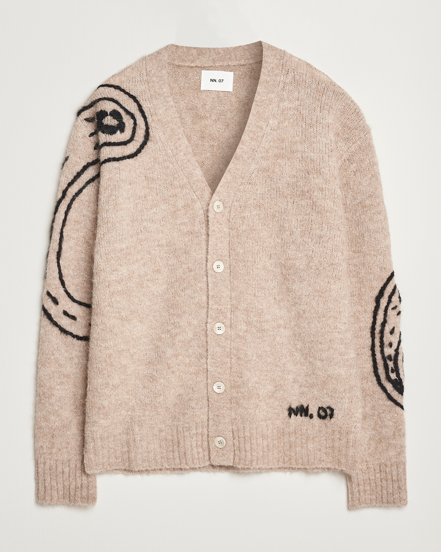 Heren | Truien | NN07 | Kyle Alpaca Wool Cardigan Greige