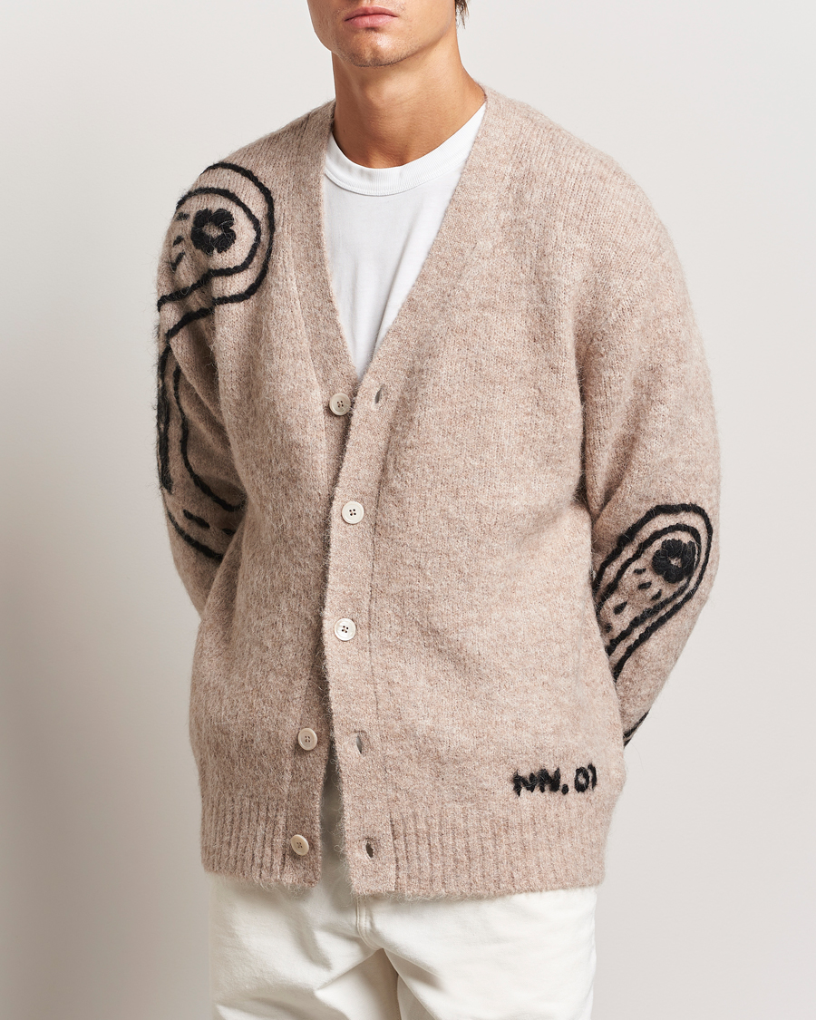Heren | Truien | NN07 | Kyle Alpaca Wool Cardigan Greige