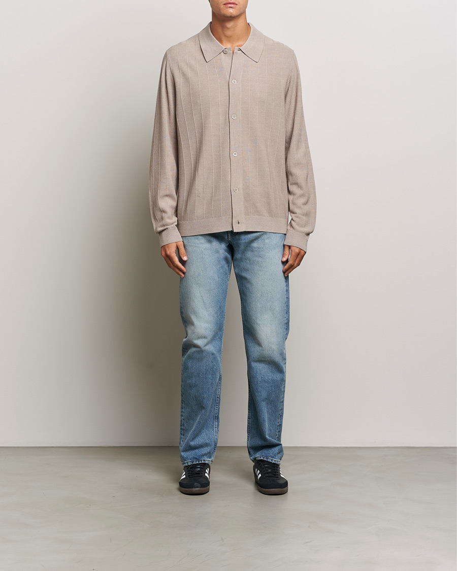 Heren | Truien | NN07 | Thor Knitted Cardigan Greige