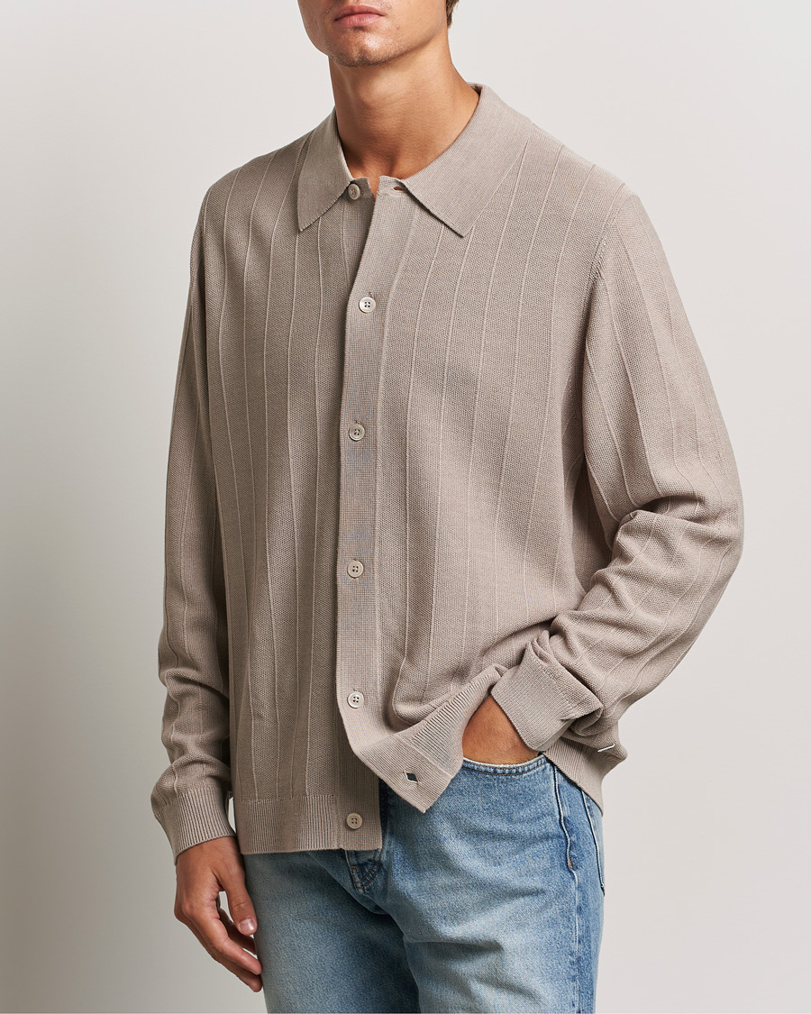 Heren | Truien | NN07 | Thor Knitted Cardigan Greige