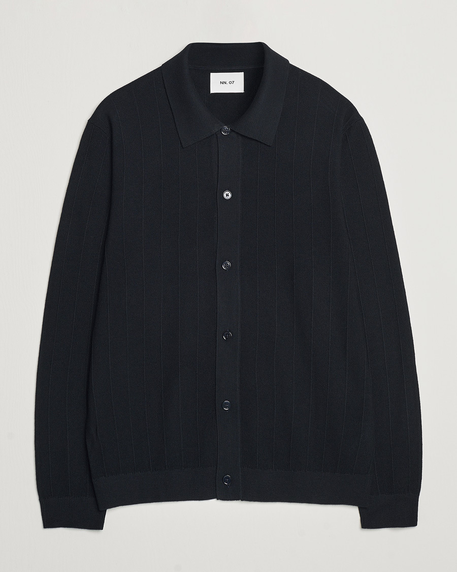 Heren | Truien | NN07 | Thor Knitted Cardigan Navy Blue