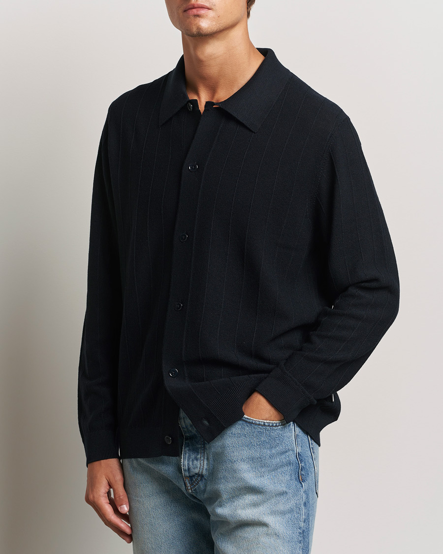 Heren | Truien | NN07 | Thor Knitted Cardigan Navy Blue