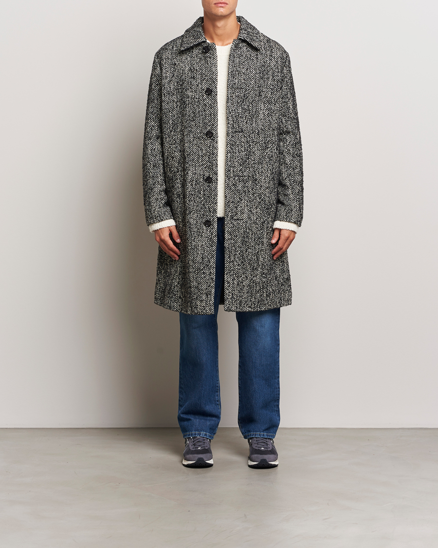 Heren | Jassen | NN07 | Franco Herringbone Coat Black