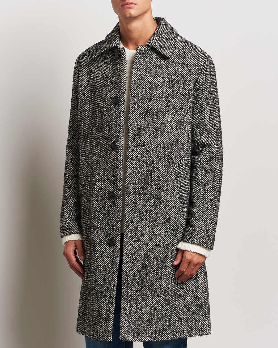 Heren | Jassen | NN07 | Franco Herringbone Coat Black
