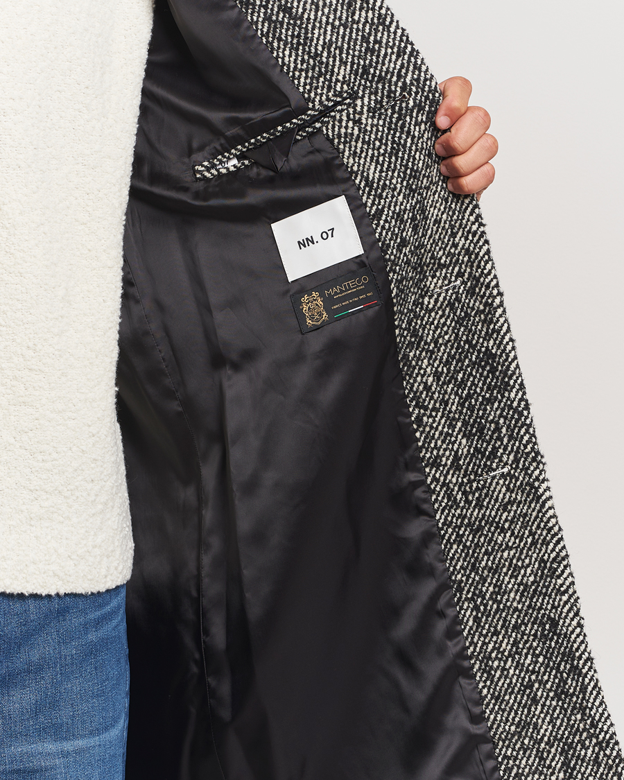 Heren | Jassen | NN07 | Franco Herringbone Coat Black