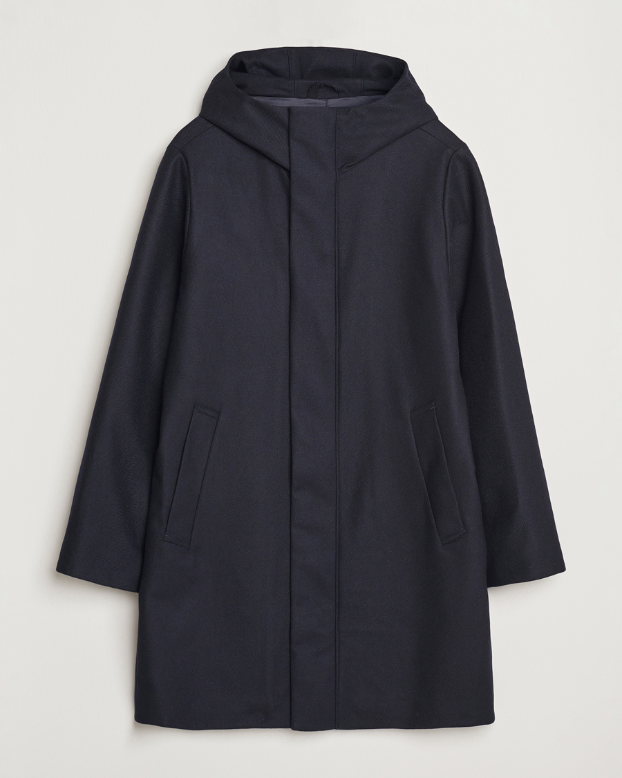 Heren | Jassen | NN07 | Knox Hooded Coat Navy Blue