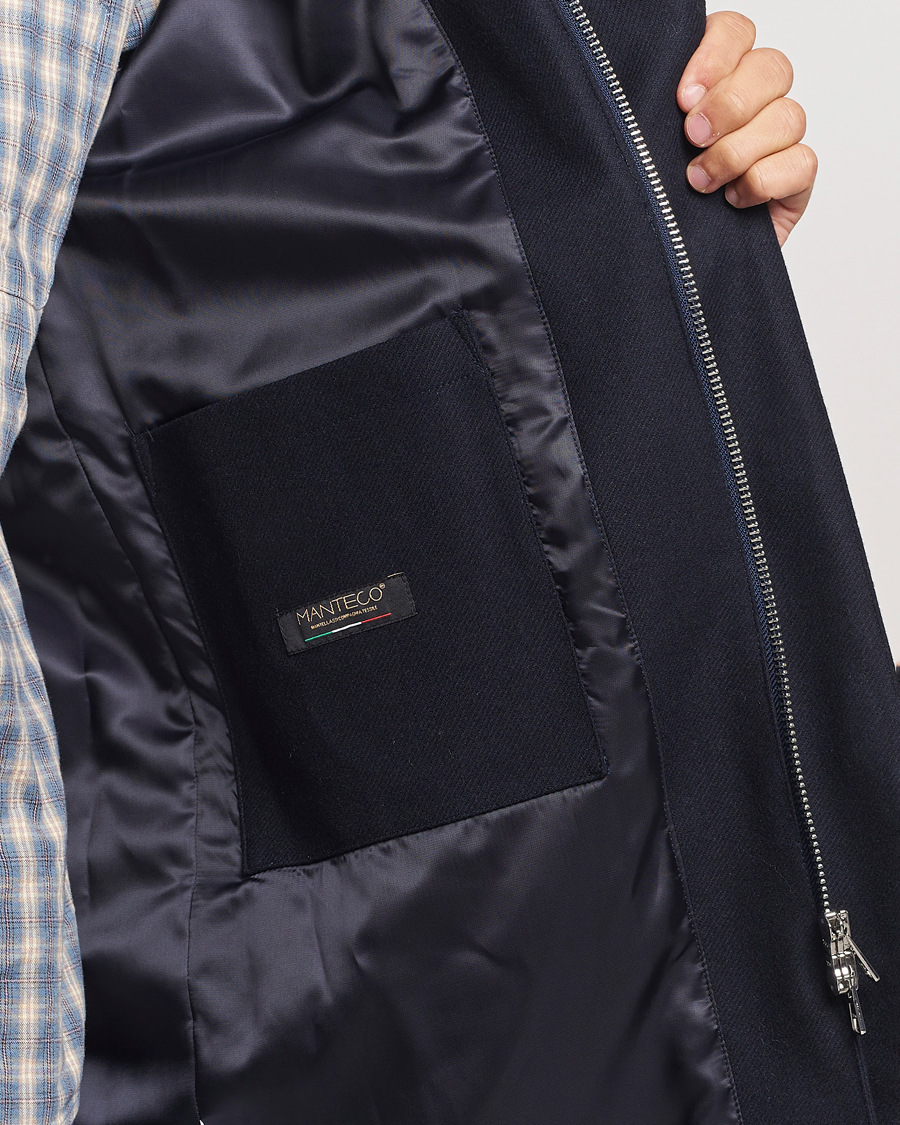 Heren | Jassen | NN07 | Knox Hooded Coat Navy Blue