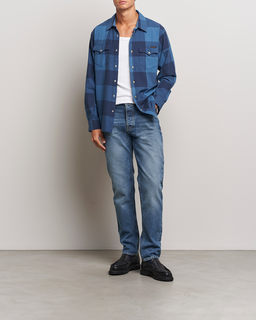 Heren | Jeans | Nudie Jeans | Steady Eddie II Jeans Blue Haze