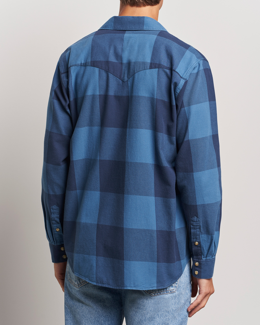 Heren | Overhemden | Nudie Jeans | George Checked Flannel Shirt Blue