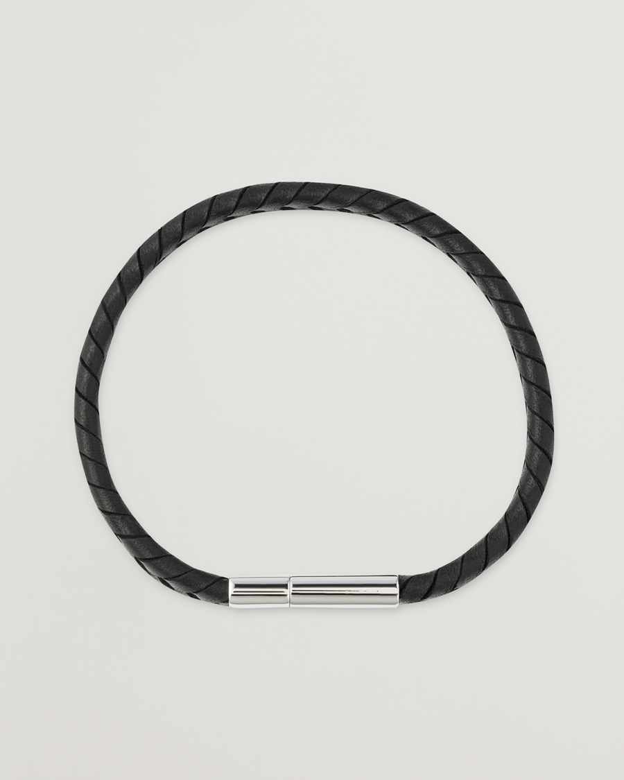 Heren | Paul Smith Two Tone Leather Bracelet Black | Paul Smith | Two Tone Leather Bracelet Black