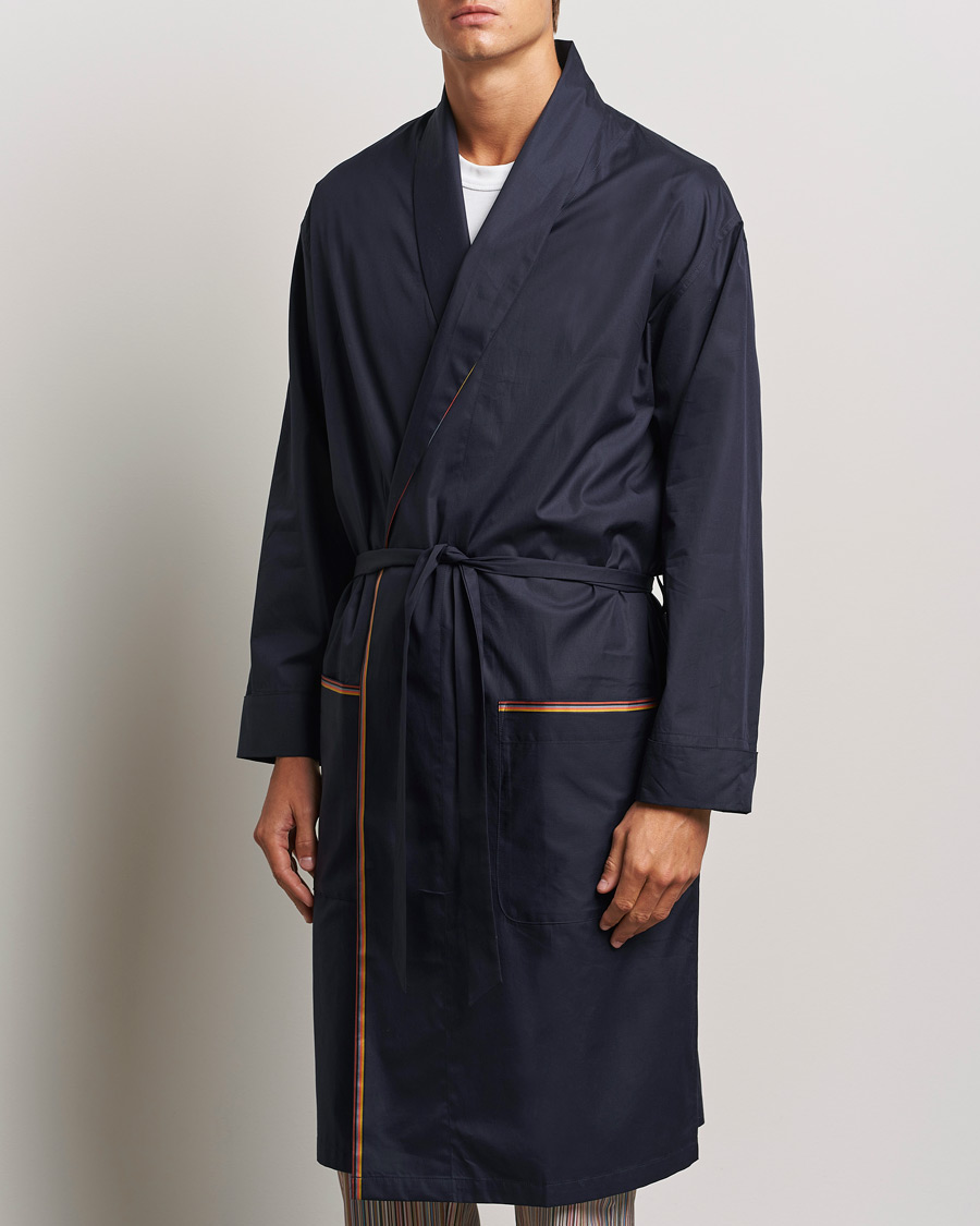 Heren | Paul Smith Stripe Cotton Gown Navy | Paul Smith | Stripe Cotton Gown Navy