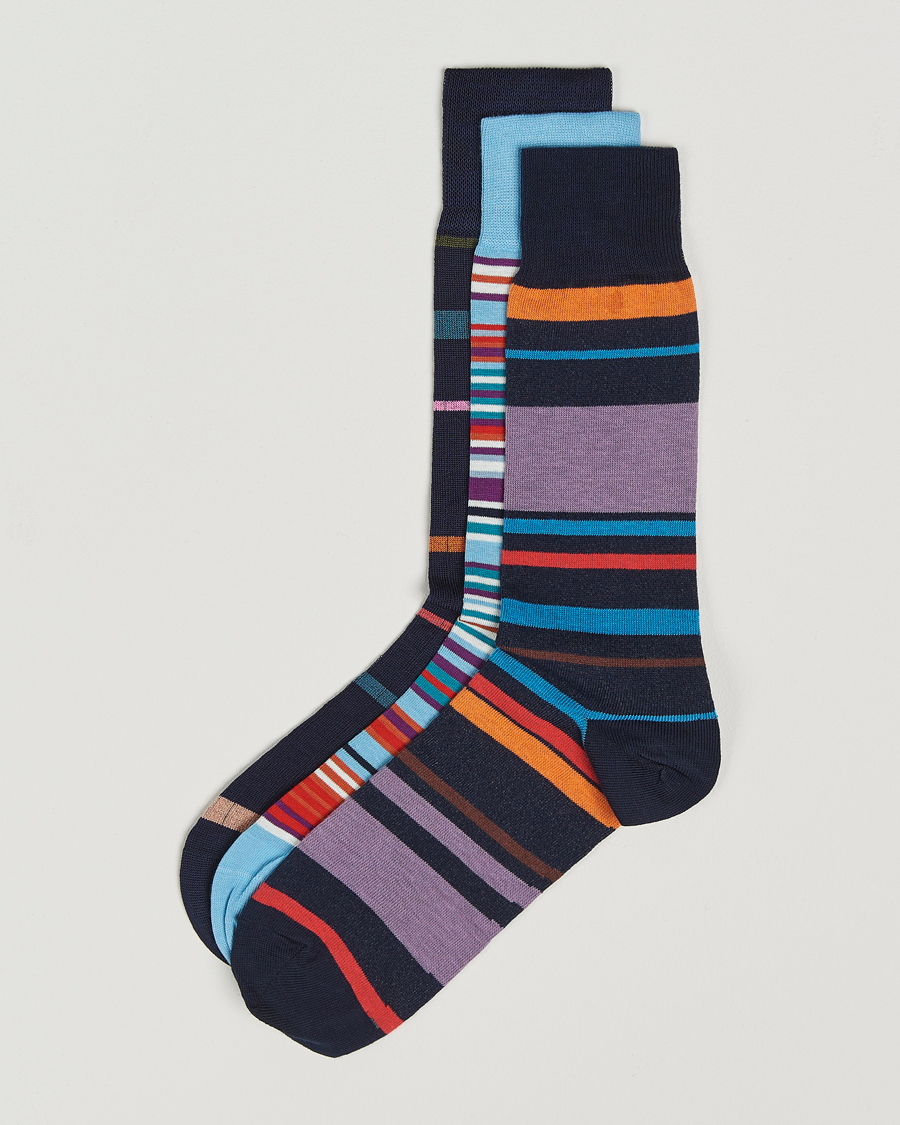 Heren | Ondergoed | Paul Smith | 3-Pack Striped Socks Multi