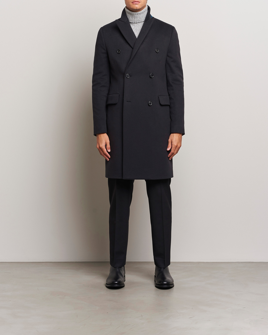 Heren | Jassen | Paul Smith | Wool/Cashmere Double Breasted Coat Black