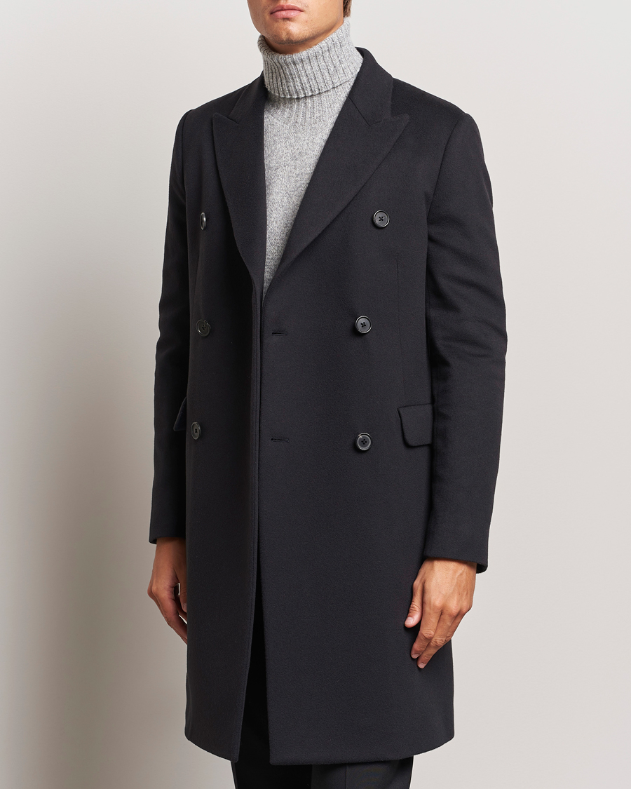 Heren | Jassen | Paul Smith | Wool/Cashmere Double Breasted Coat Black