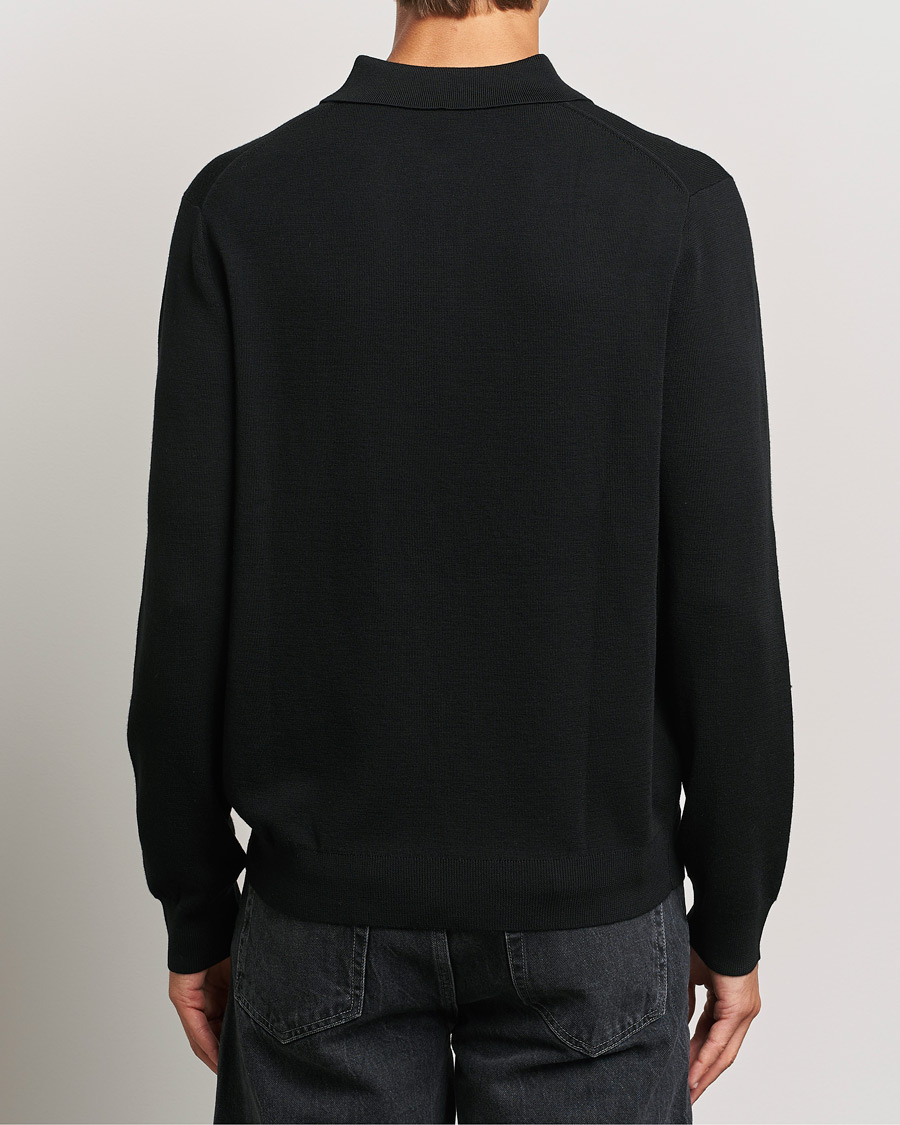 Heren | Truien | Paul Smith | Merino Knitted Polo Black