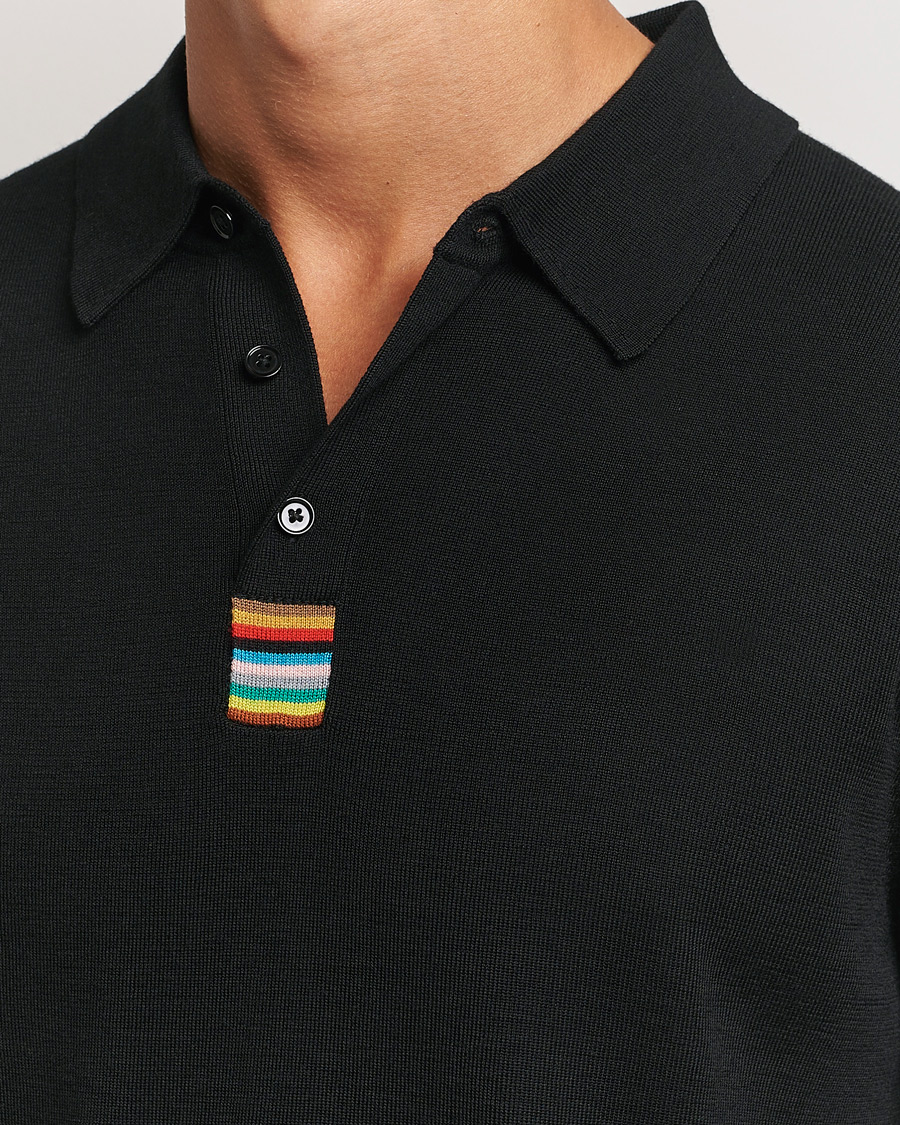 Heren | Truien | Paul Smith | Merino Knitted Polo Black