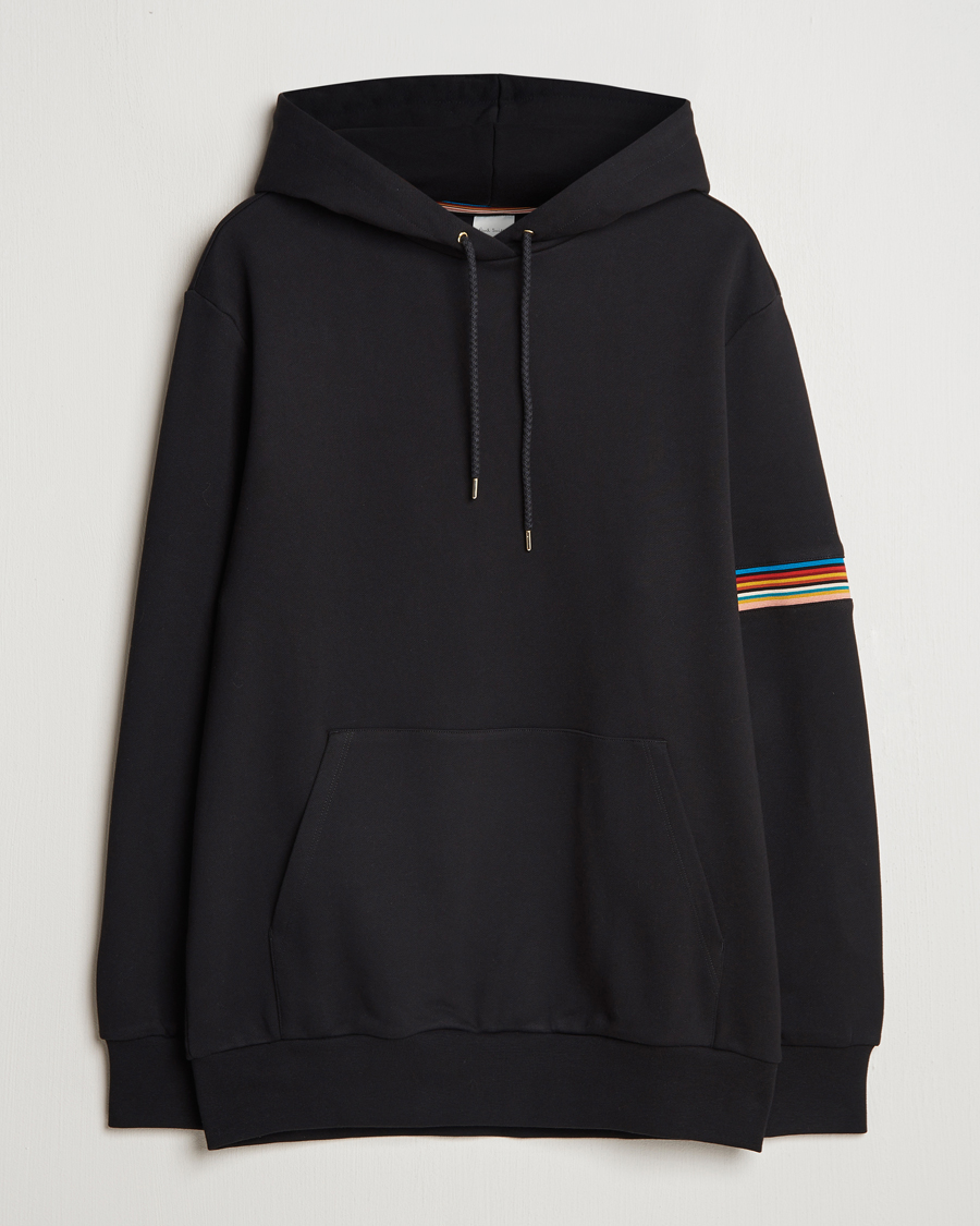 Heren | Truien | Paul Smith | Striped Arm Hoodie Black