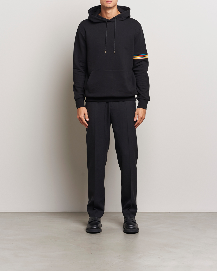 Heren | Truien | Paul Smith | Striped Arm Hoodie Black