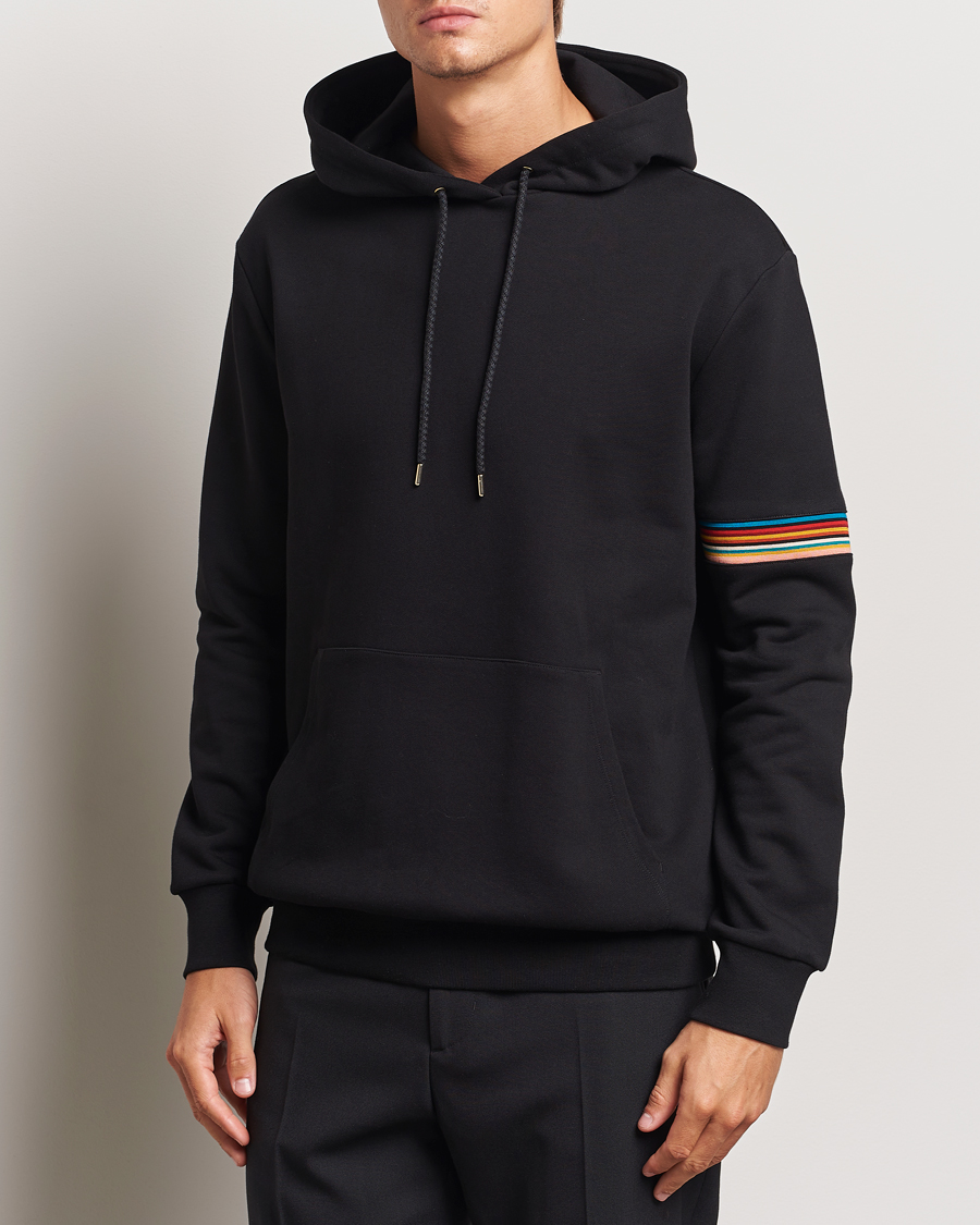 Heren | Truien | Paul Smith | Striped Arm Hoodie Black