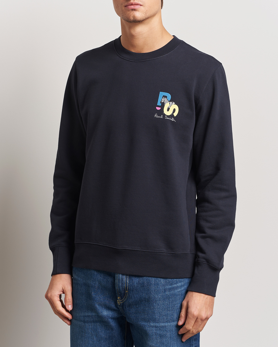 Heren | Truien | PS Paul Smith | PS Zebra Crew Neck Sweatshirt Blue