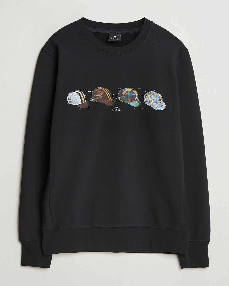 Heren | Truien | PS Paul Smith | Cycling Caps Crew Neck Sweatshirt Black