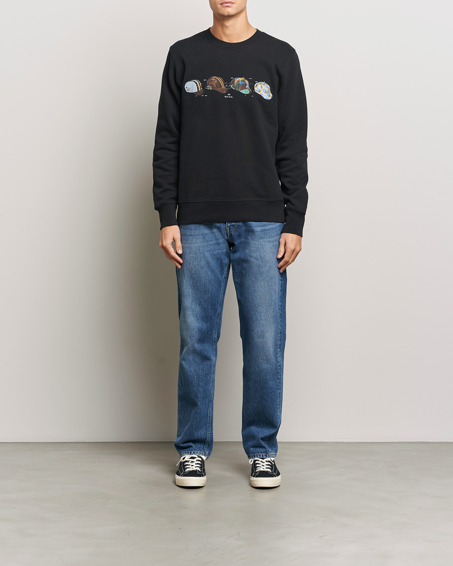 Heren | Truien | PS Paul Smith | Cycling Caps Crew Neck Sweatshirt Black