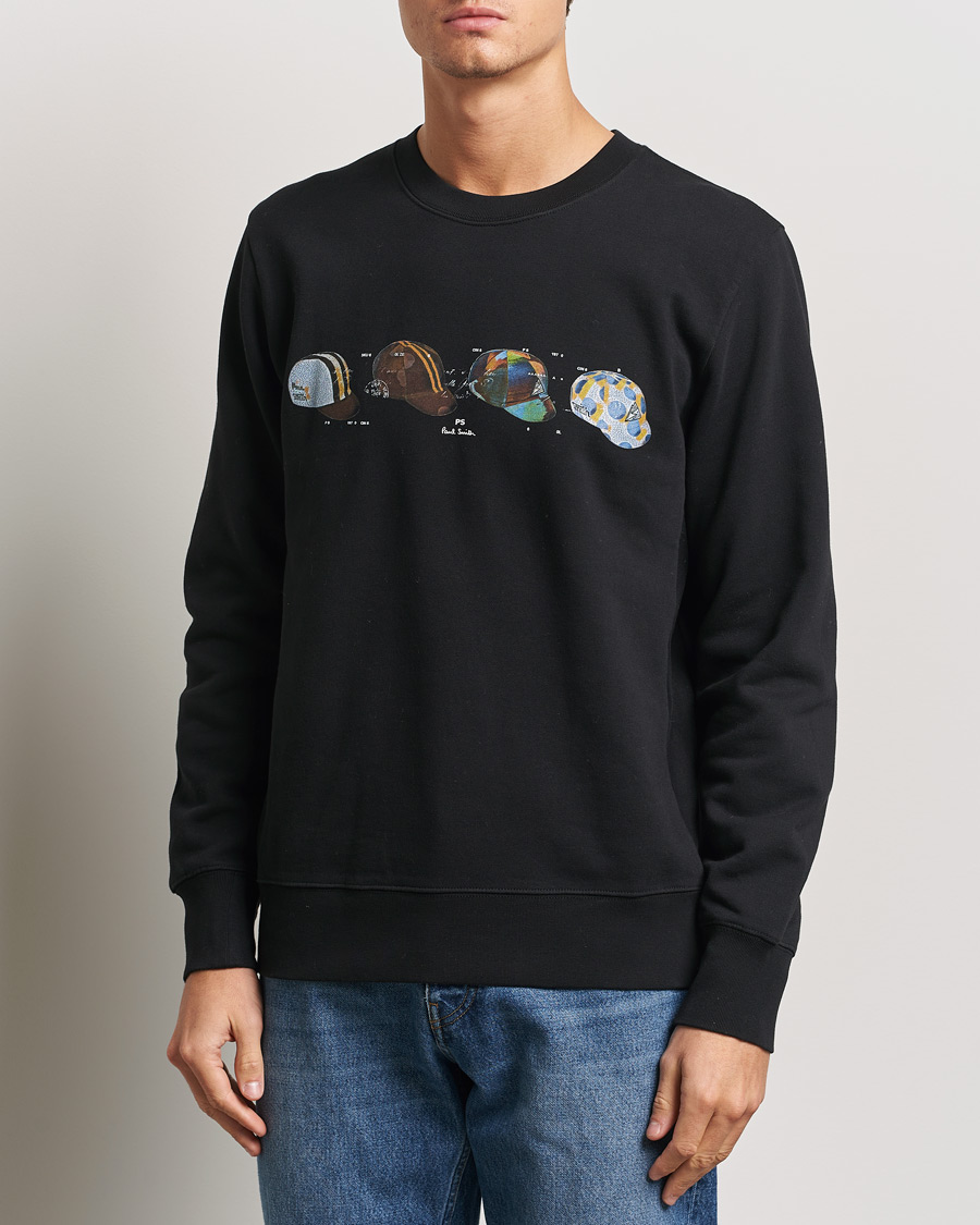 Heren | Truien | PS Paul Smith | Cycling Caps Crew Neck Sweatshirt Black