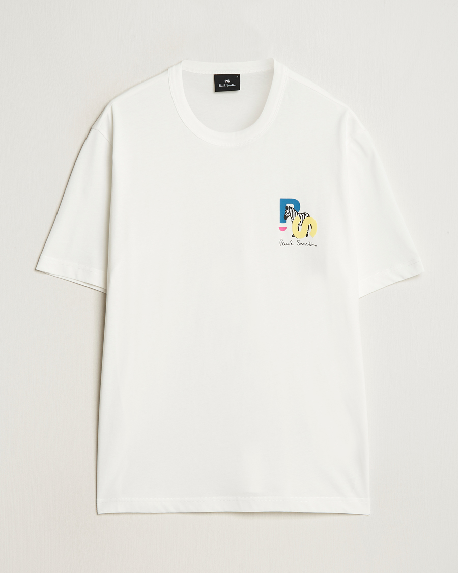 Heren | T-shirts | PS Paul Smith | PS Zebra Crew Neck T-Shirt White