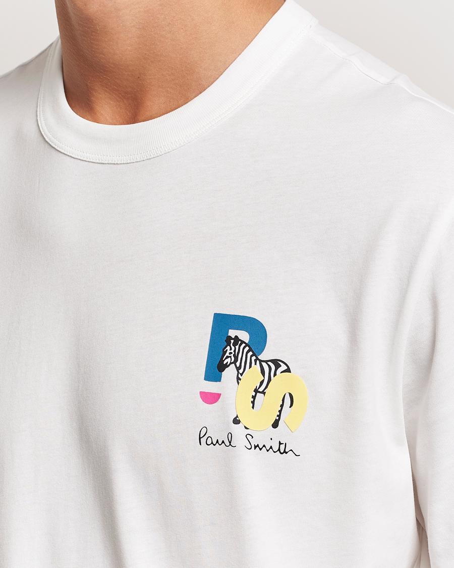 Heren | T-shirts | PS Paul Smith | PS Zebra Crew Neck T-Shirt White