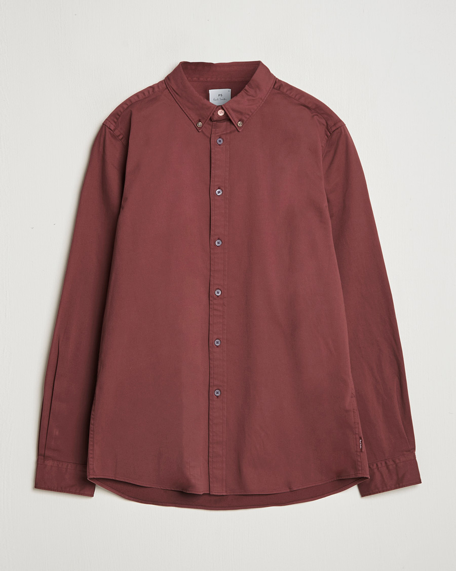 Heren | Overhemden | PS Paul Smith | Regular Fit Cotton Shirt Dark Red