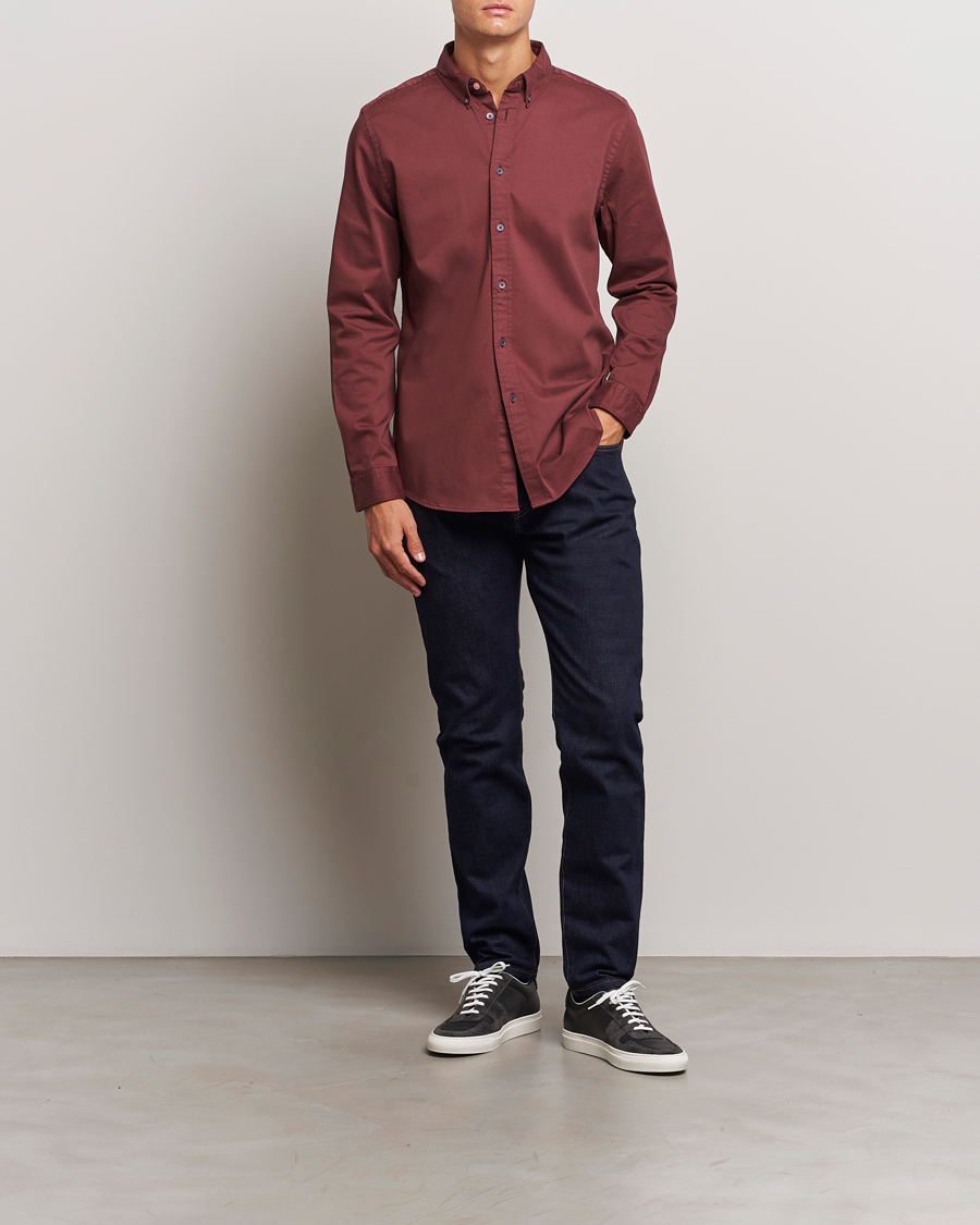 Heren | Overhemden | PS Paul Smith | Regular Fit Cotton Shirt Dark Red