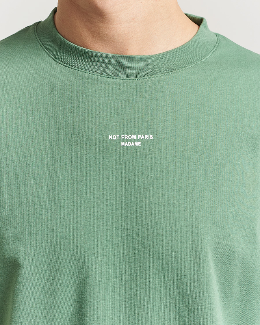 Heren | T-shirts | Drôle de Monsieur | Classic Slogan T-Shirt Water Green