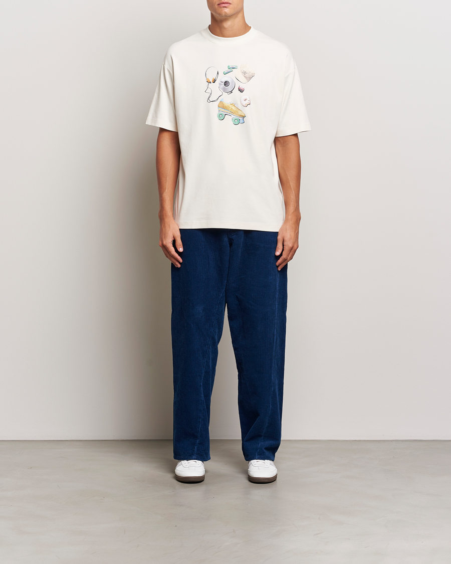 Heren | T-shirts | Drôle de Monsieur | Balade Printed T-Shirt Cream