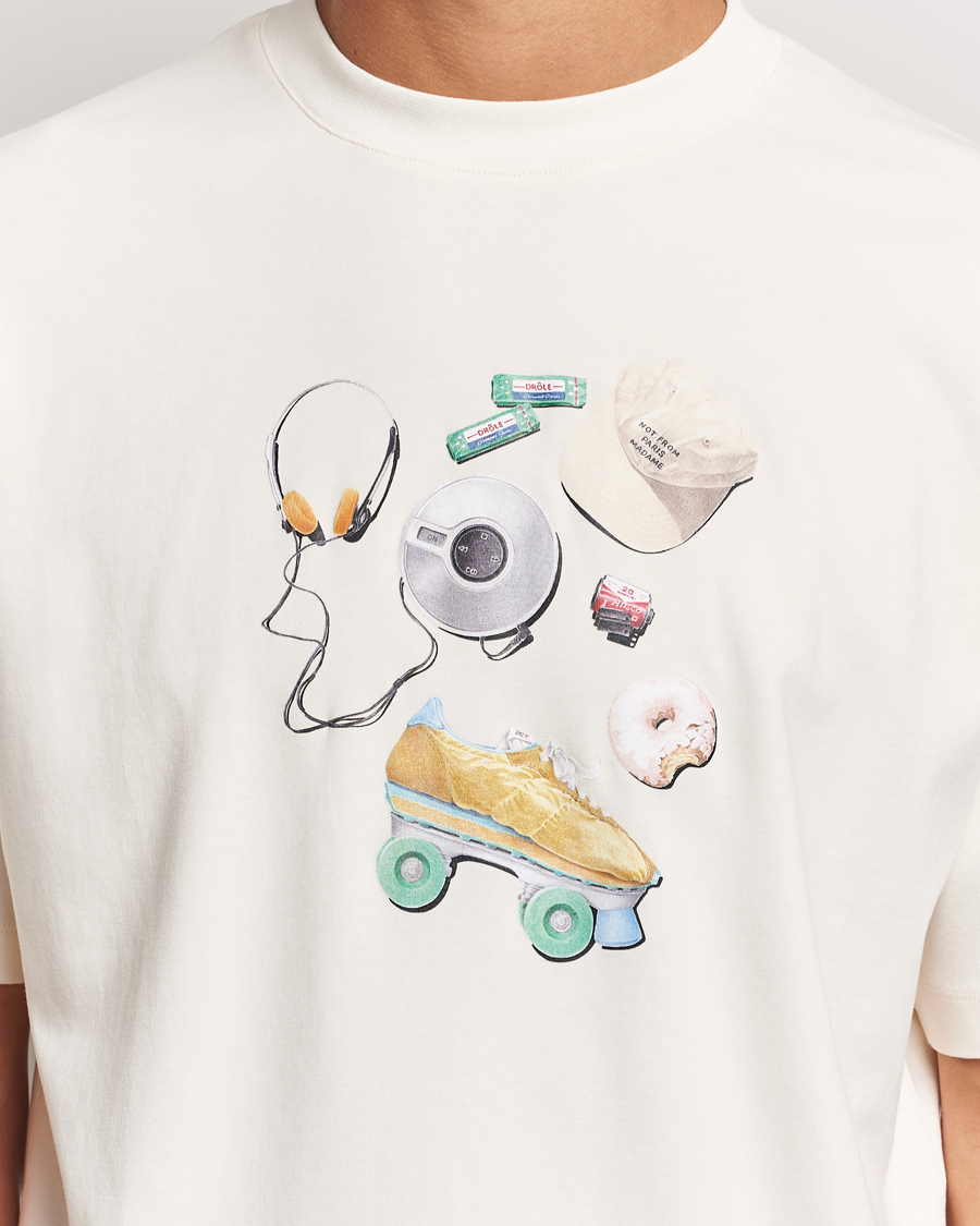 Heren | T-shirts | Drôle de Monsieur | Balade Printed T-Shirt Cream