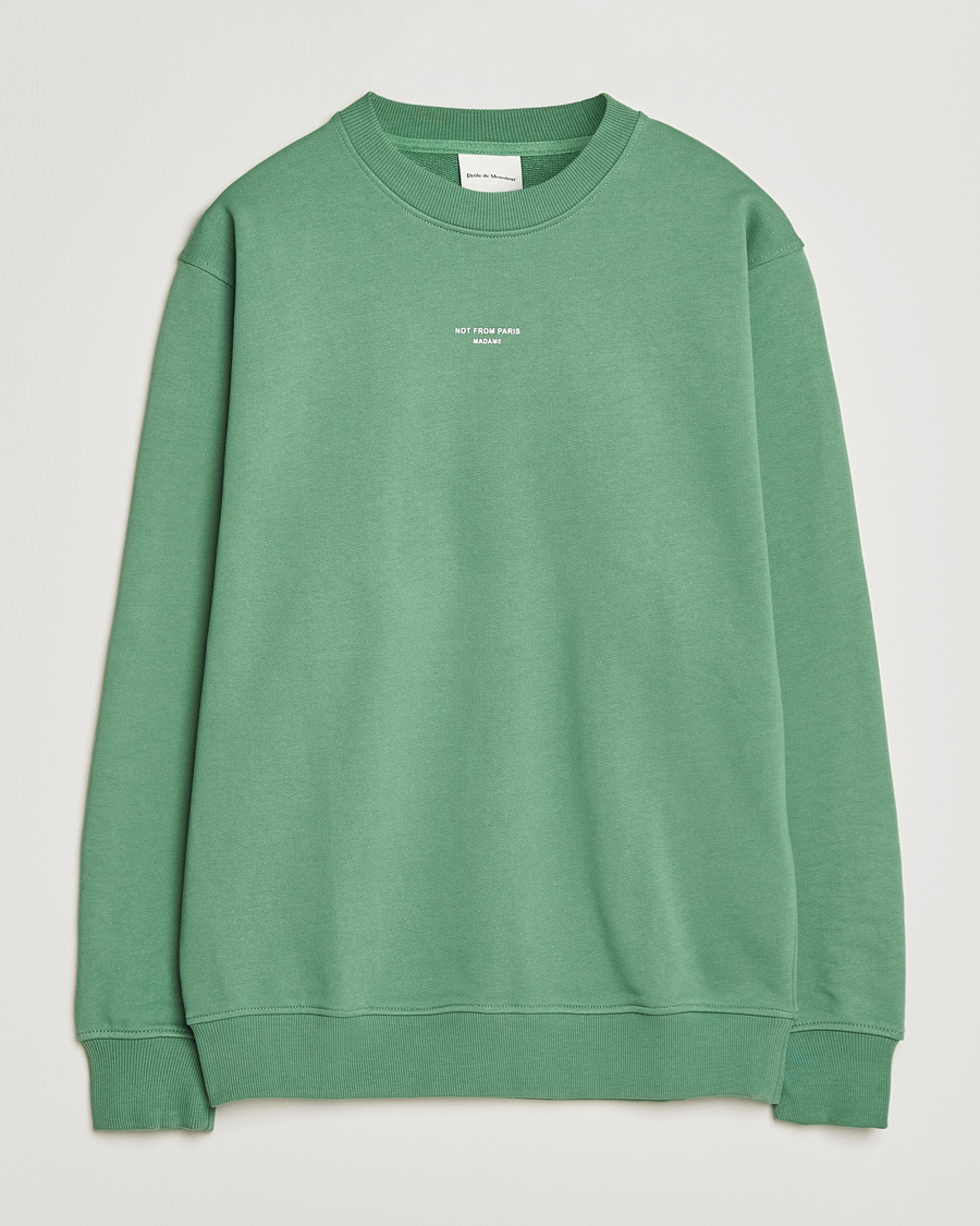 Heren | Truien | Drôle de Monsieur | Classic Slogan Sweatshirt Water Green
