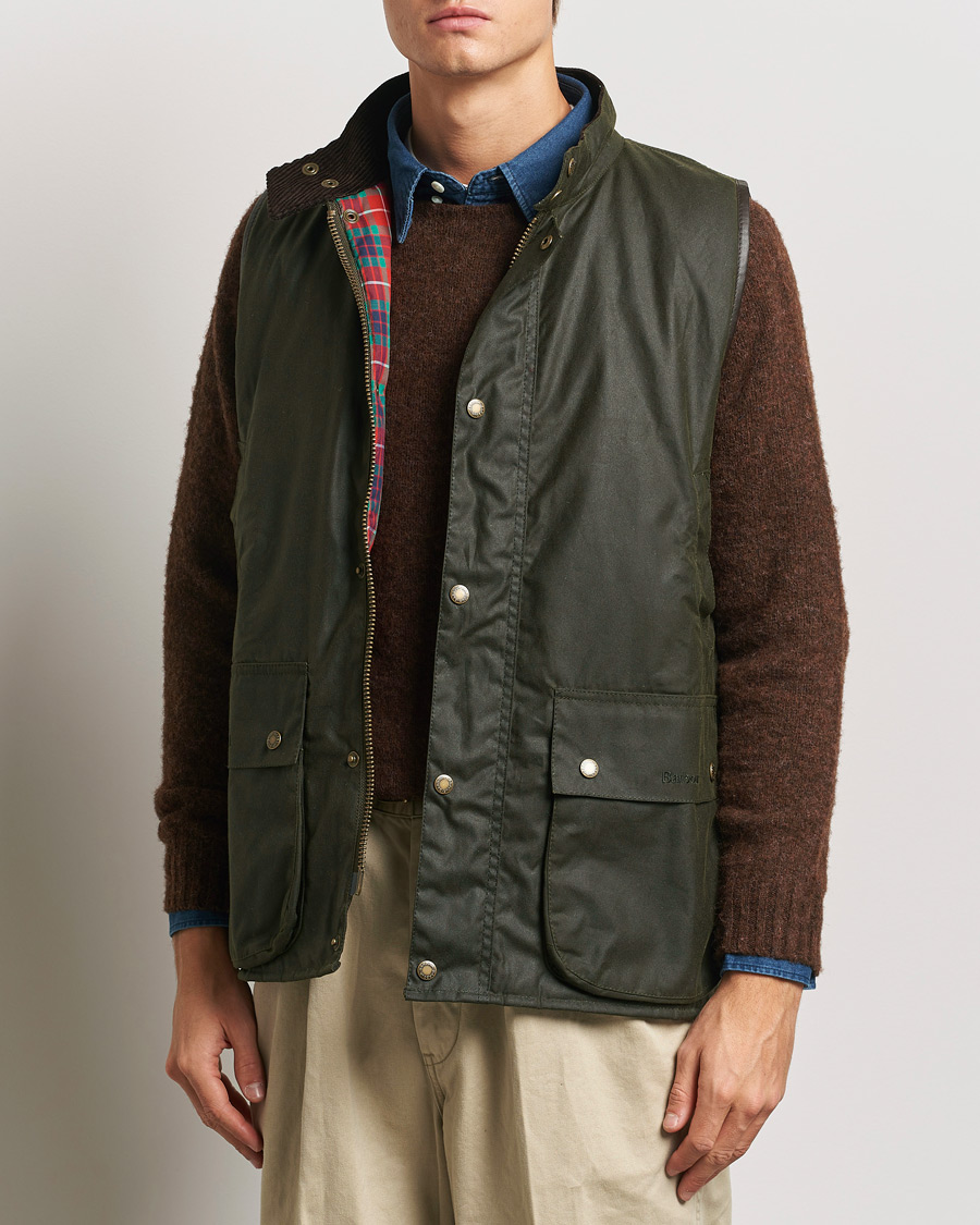 Heren | Jassen | Baracuta | x Barbour Wax Gilet Olive