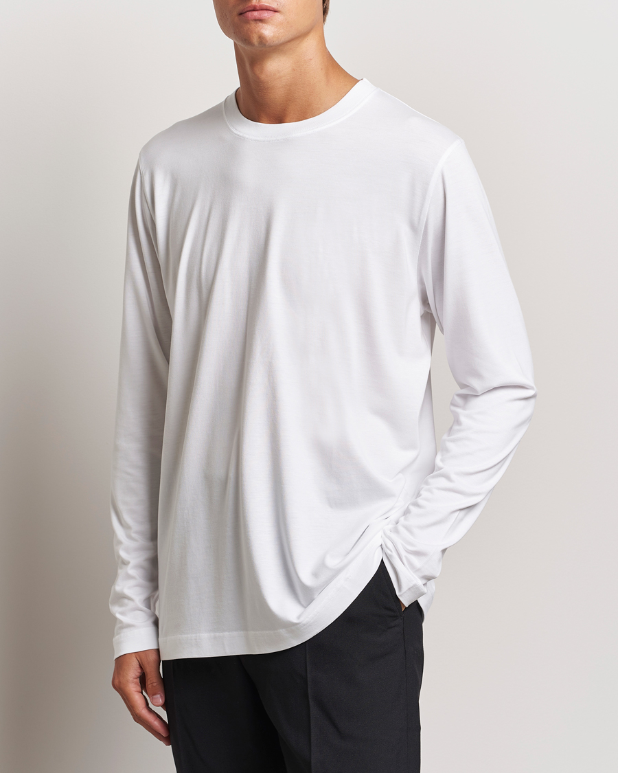 Heren | T-shirts | CDLP | Midweight Long Sleeve T-Shirt White