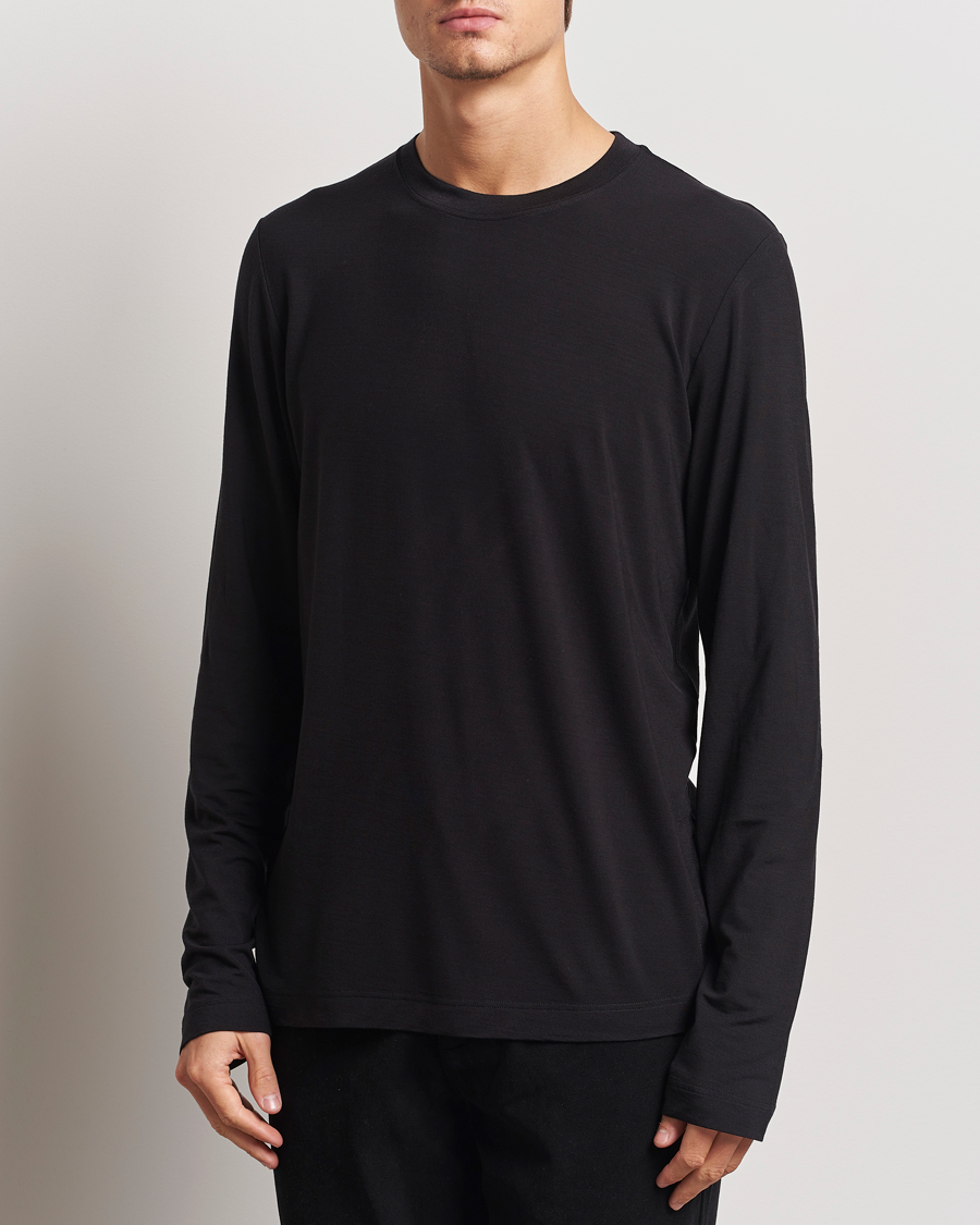 Heren | T-shirts | CDLP | Wool Long Sleeve T-Shirt Black