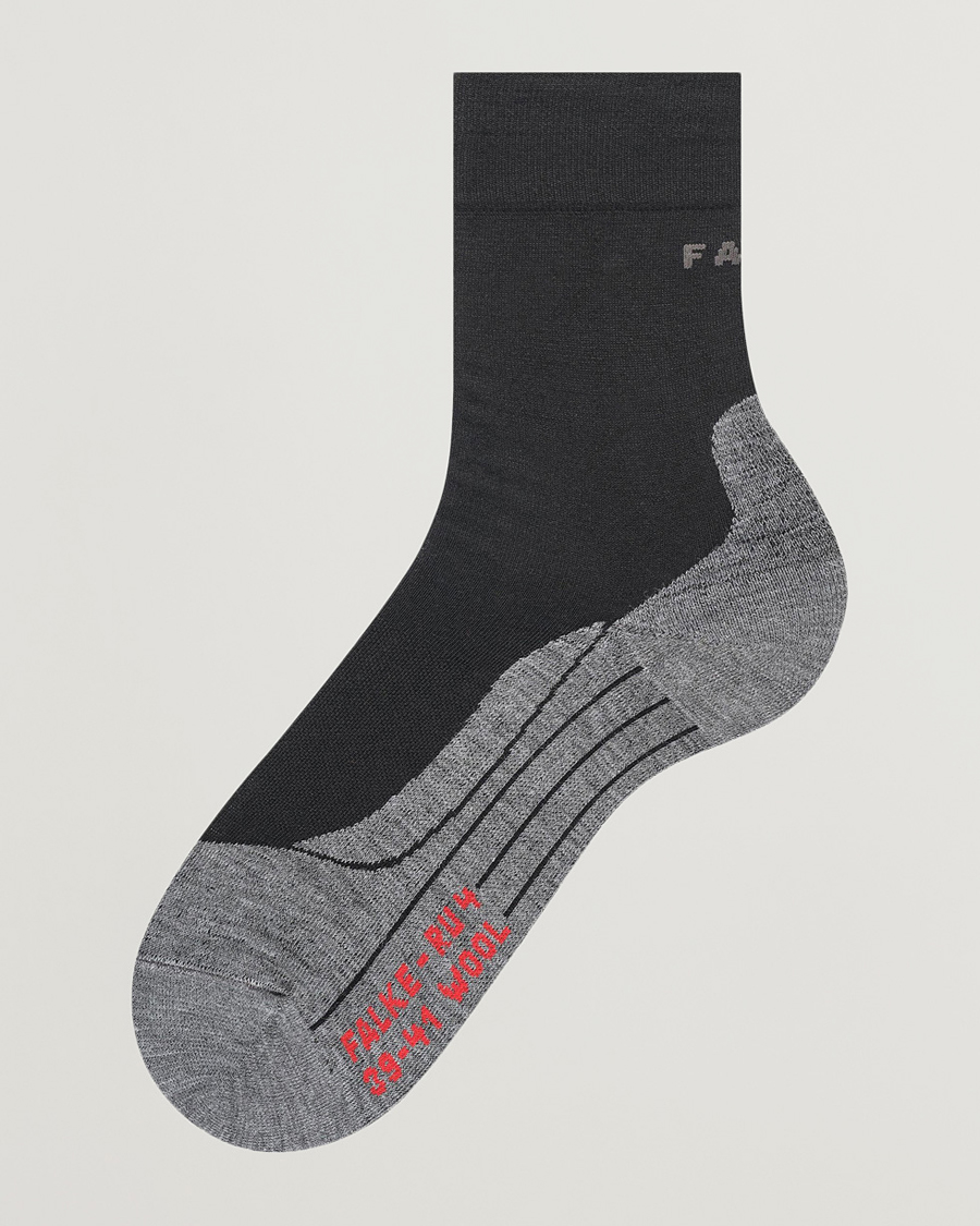Heren | Ondergoed | Falke Sport | RU4 Endurance Wool Running Socks Black Mix