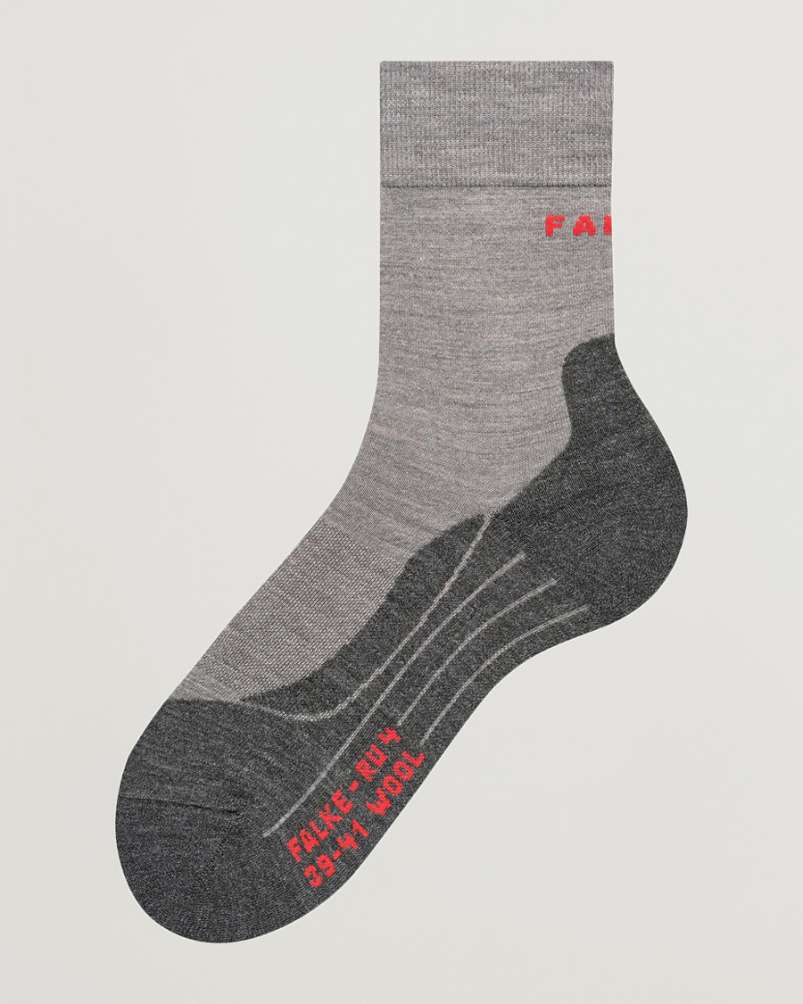 Heren | Ondergoed | Falke Sport | RU4 Endurance Wool Running Socks Light Grey Mel