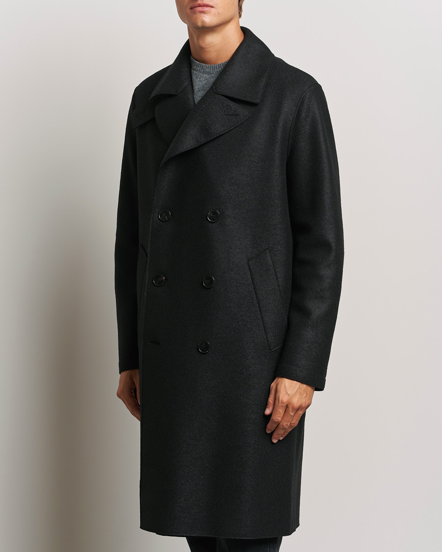 Heren | Jassen | Harris Wharf London | Pressed Wool Long Peacoat Black
