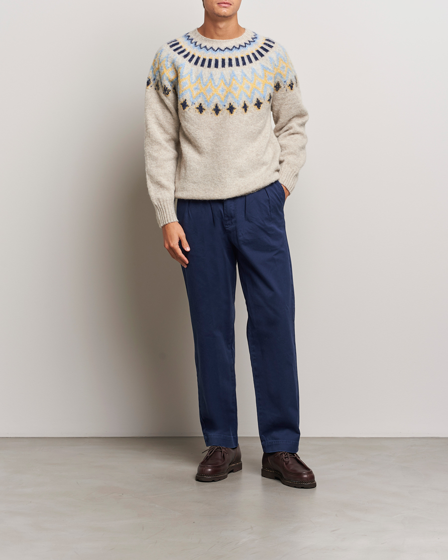 AS M NL FAIR ISLE CREW SWEATER 5 Colourways. Mens Fair Isle Crew