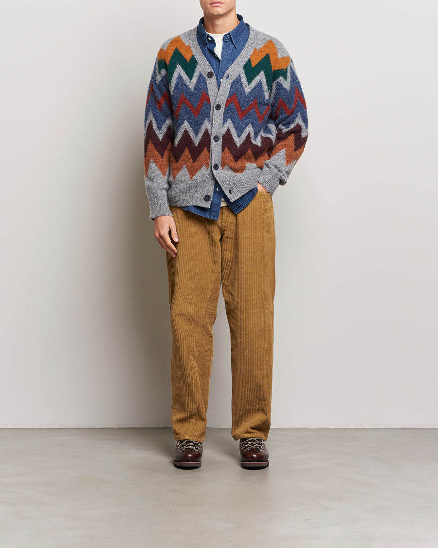Heren | Truien | Howlin' | Brushed Wool Cardigan Med Grey