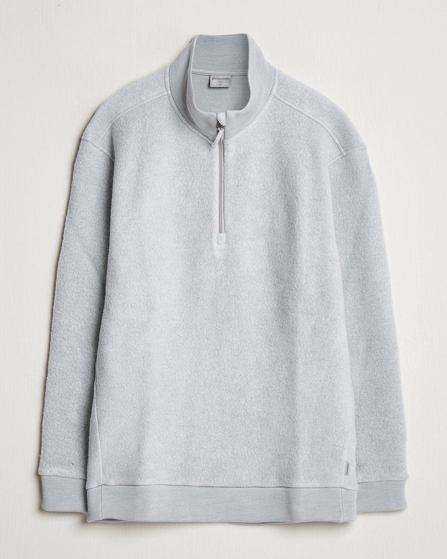 Heren | Truien | Houdini | Alto Wool/Tencel Half Zip Cloudy Grey