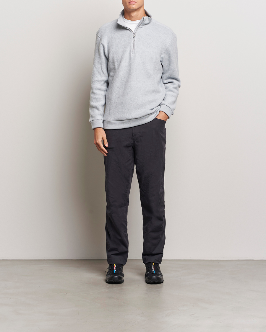 Heren | Truien | Houdini | Alto Wool/Tencel Half Zip Cloudy Grey