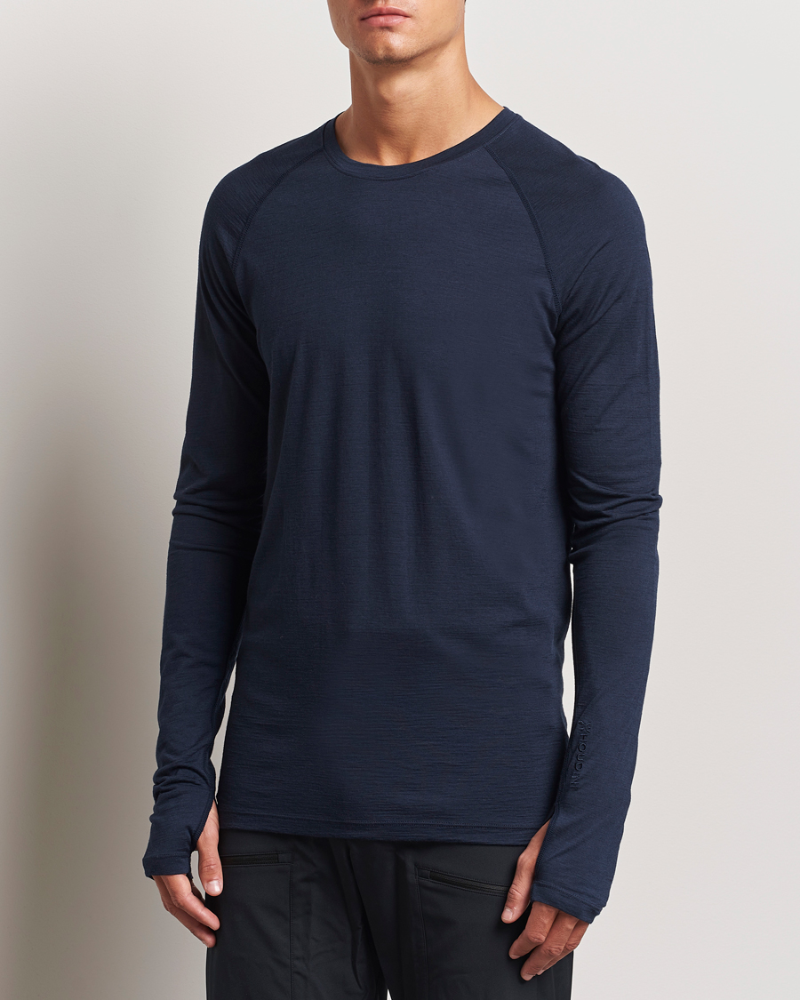 Heren | Truien | Houdini | Desoli Merino Light Crew Blue Illusion