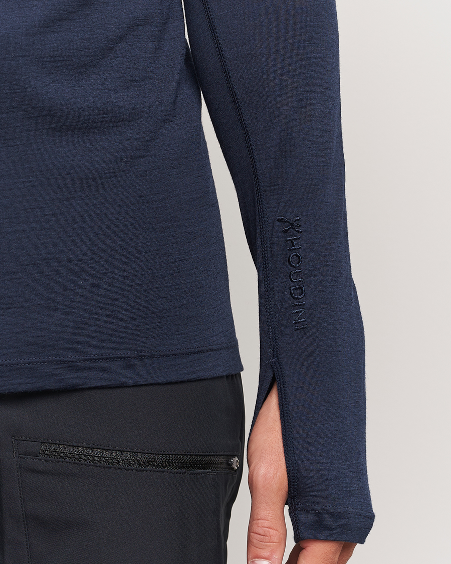 Heren | Truien | Houdini | Desoli Merino Light Crew Blue Illusion