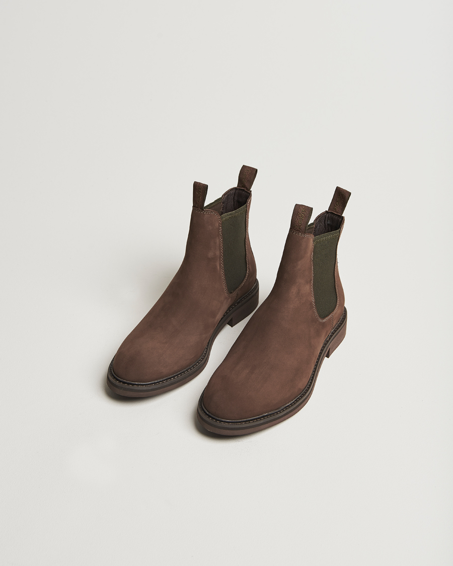 Heren | Laarzen | Loake Shoemakers | Ducksworth Waterproof Chelsea Boot Brown Nubuck